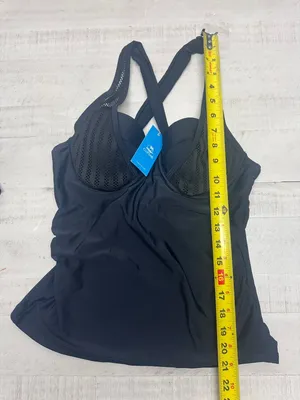 Cupshe Black Crossback Tankini Top & Standard Bottoms Set thumbnail 5