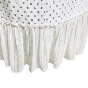 Anthropologie Kopal Tiered Mini Dress White with Metallic Threads Size S thumbnail 5