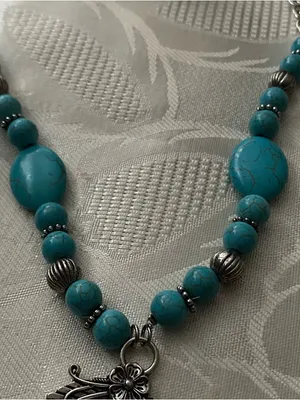 Paparazzi Necklace & Earrings Set Home Sweet Homestead Oblong Turquoise Pendant thumbnail 5