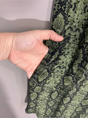 Anthropologie Rachel Tunic Dress Green Snake Print Size Small thumbnail 5