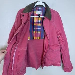 Vintage Hot Pink Bright Women's Chore Coat Utility Contrast Collar M Western 90s thumbnail 13