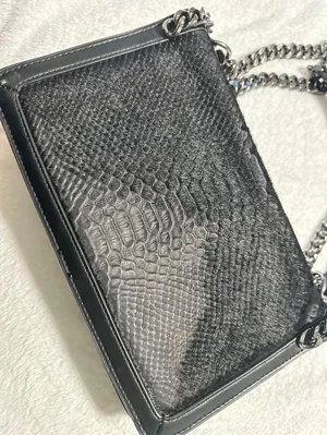 ZARA BLACK CHAIN EMBOSSED BAG thumbnail 13