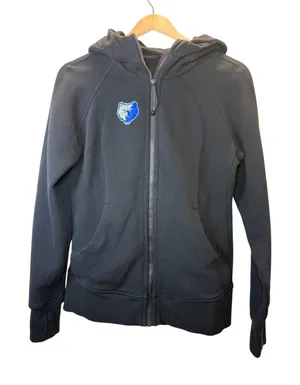 Lululemon Scuba Full Zip Hoodie Womens 8 Black Memphis Grizzlies NBA Activewear thumbnail 1