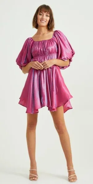 Altar’d state amabella puff sleeve mini dress. Size Medium thumbnail 1