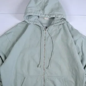 John Galt Brandy Melville Hoodie Women One Size Sage Green Oversized Zip Up Soft thumbnail 9