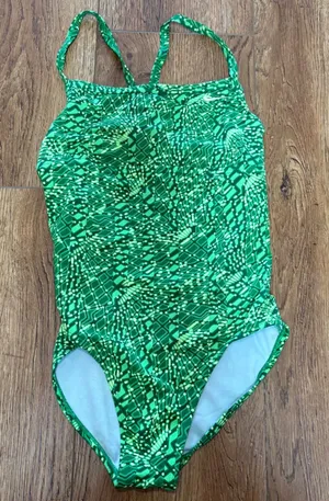 Nike HydraStrong Racerback One Piece‎ Swimsuit Womens Small Performance green thumbnail 1