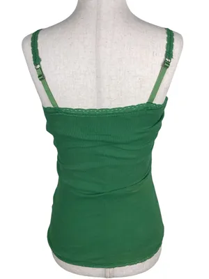 Vintage Y2K Aeropostale Beaded Lace Cami Tank Top Size Small Green Fairycore thumbnail 2