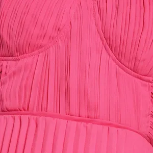 Lulu's Hot Pink Tiered Midi Dress thumbnail 4