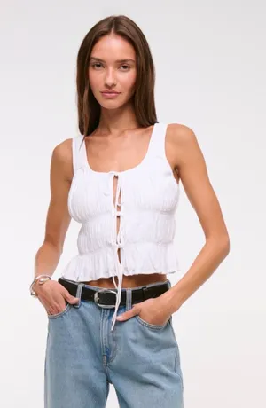 Abercrombie Ruched Tie Front Top thumbnail 1