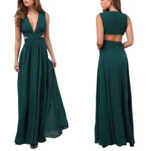 Lulus Vivid Imagination Emerald Green Cutout Maxi Dress size XL NWT thumbnail 2