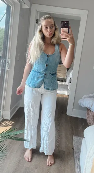 Madewell denim vest top 4 NWT thumbnail 1