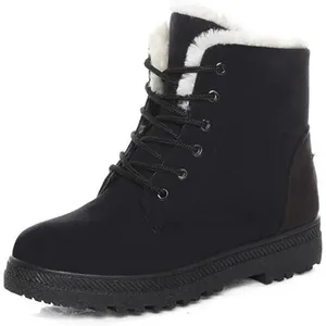 BRAND NEW ~ Women's Black Ankle Boots Comfortable Lace Up Outdoor Booties Size 8 thumbnail 1