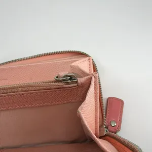 Coach Accordion Zip Pink Signature C Coated Canvas Wallet thumbnail 8