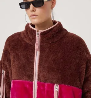 Marlene Sherpa Fuzzy Fur Jacket Size Medium NWT thumbnail 5