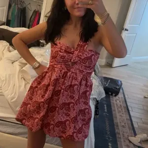Likely Pink Paisley Bubble Hem Mini Dress SIZE 12 Cocktail Corset Designer $228 thumbnail 6