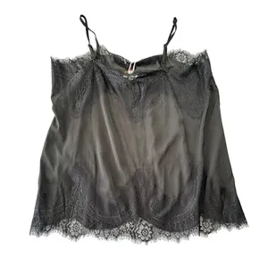 Heyson Black Lace Trim Camisole Top Womens 1XL‎ Adjustable Straps Layering Sexy thumbnail 6