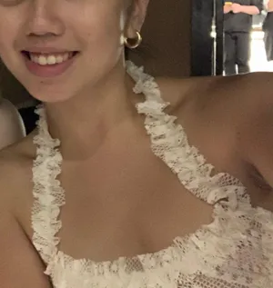 Halter Lace Asymmetrical Top White thumbnail 2