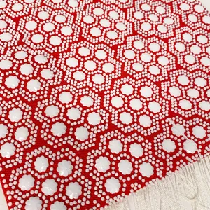 VINTAGE RED AND WHITE BEADED SHOULDER BAG - EARLY 80’s. thumbnail 2