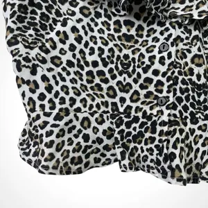 ZARA Leopard Print Peplum Ruffle Blouse thumbnail 9