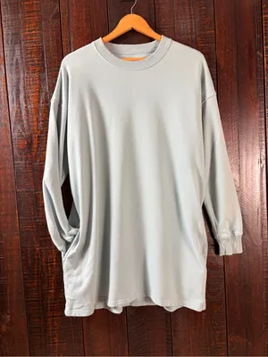 American Eagle Light Blue Tunic Sweatshirt Medium thumbnail 6