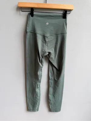 Lululemon Align High-Rise Pant 25" Dark Forest Sage Green Size 2 thumbnail 7