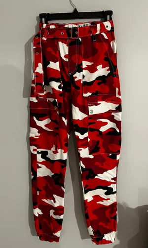 kréamy camo cargo pants thumbnail 1