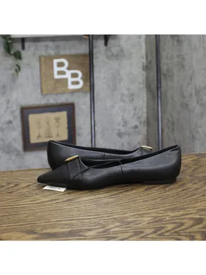 A New Day Valentina Pointed Toe Buckle Ballet Flats 94462477 Black 6M thumbnail 7