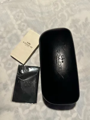 Coach Black Eyewear Case with Gold Logo and Cloth thumbnail 8