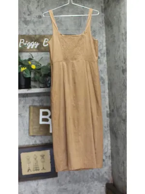 NEW Future Collective Womens 90's Suede Midi A-Line Dress 94642519 Brown M thumbnail 3