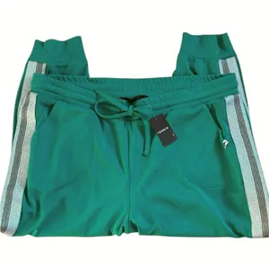NWT Torrid LoveSick Classic Fit High Rise Lurex Stripe Joggers Green Size 3X thumbnail 4