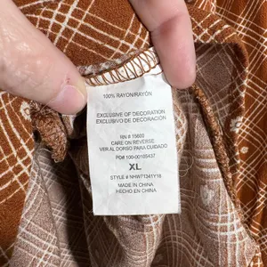 Rewind Brown Boho Hippie Cottage Smocked Top - Women's Size XL - Sweetheart Neck thumbnail 5