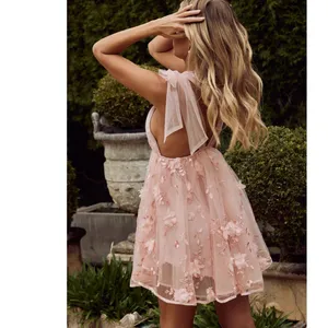 Selfie‎ Leslie Spring Bloom Tied Shoulder Embellished Mini Dress Pink Size XS/2 thumbnail 11