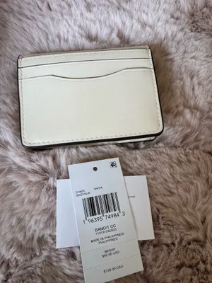 Coach Bandit Card Case - CH825 Chalk Luxe Refined Calf Leather w/Brass - NWT thumbnail 2