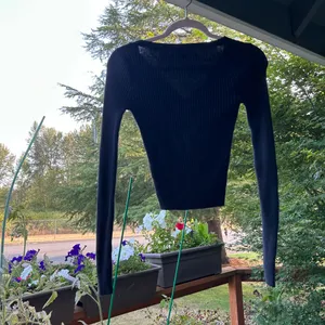 Black Ribbed Cardigan thumbnail 2