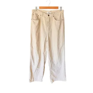 Urban Outfitters - High & Wide Corduroy Cream Y2K Grunge Wide Leg Pants Sz 31 thumbnail 2
