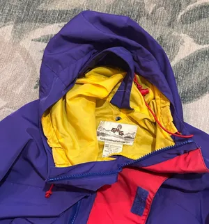 Eastern Mountain Sports Vintage Men’s Rain Jacket Medium Blue Yellow Waterproof Breathable thumbnail 5