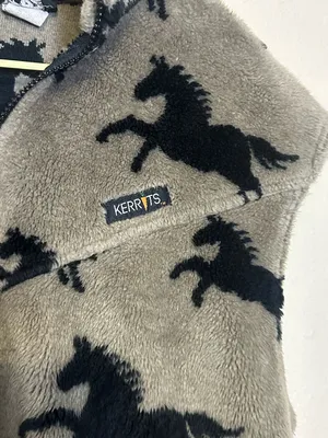 Kerrits vintage horse print fleece vest Size Medium‎ thumbnail 4