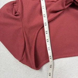 Dazy Twist Front Ribbed Knit Top Women's S Red Sweetheart Chic Night Out Y2K EUC thumbnail 3