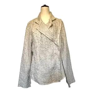 CAbi Estate Chenille Womens Blazer Sz M Lagenlook Artsy Knit 985 Quiet Luxury thumbnail 2