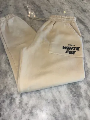 White Fox Boutique Beige Track Pants Joggers thumbnail 8