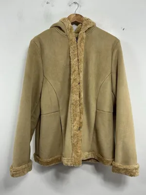 Womans Braeton Lined Hooded Winter Jacket XL Tan thumbnail 1