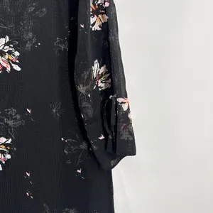 Gentle Fawn Tatiana Dress Long Sleeve‎ V Neck Tie Cuff Black Sheer Large NWT thumbnail 7