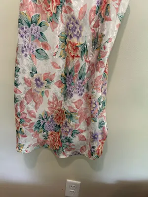 Vintage floral slip nightgown Pink Size XL thumbnail 11