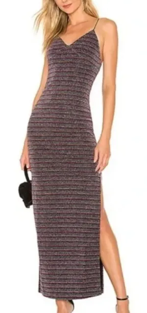 House of Harlow 1960 x Revolve Metallic Striped Dress Evening Cocktail Party thumbnail 1
