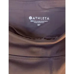 Athleta Black Biker Shorts with Mesh‎ Inserts - Size ST Tall thumbnail 3