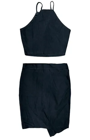 The Vintage Shop, xx-small, black two-piece dress - skirt and top thumbnail 2