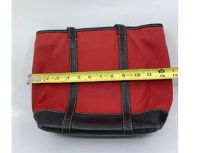 coach large red black nylon shoulder bag thumbnail 3