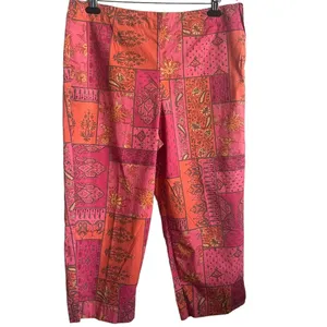 Susan Bristol Pants Women Plus 16 Pink Orange Straight Leg Side Zipper Retro thumbnail 6