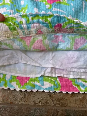 Lilly Pulitzer It's A Delicacy Embroidered Lace Mini Skirt Pink Green Size 0 thumbnail 3