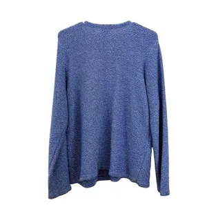 Vintage LL Bean Blue Marled Chunky Knit Cotton Crew Neck Pullover Sweater XL thumbnail 6